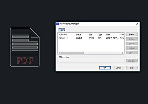 Administrador de PDF Underlay